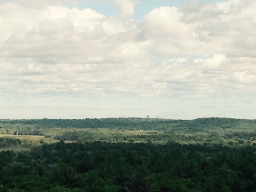 There's Boston in the distance, from the top of Tipling Rock, Nobscot Scout Reservation, Framingham