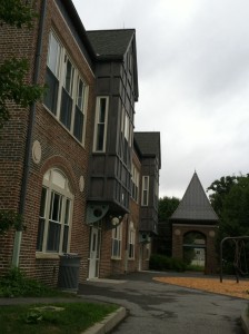 Sprague school exterior, summer 2013