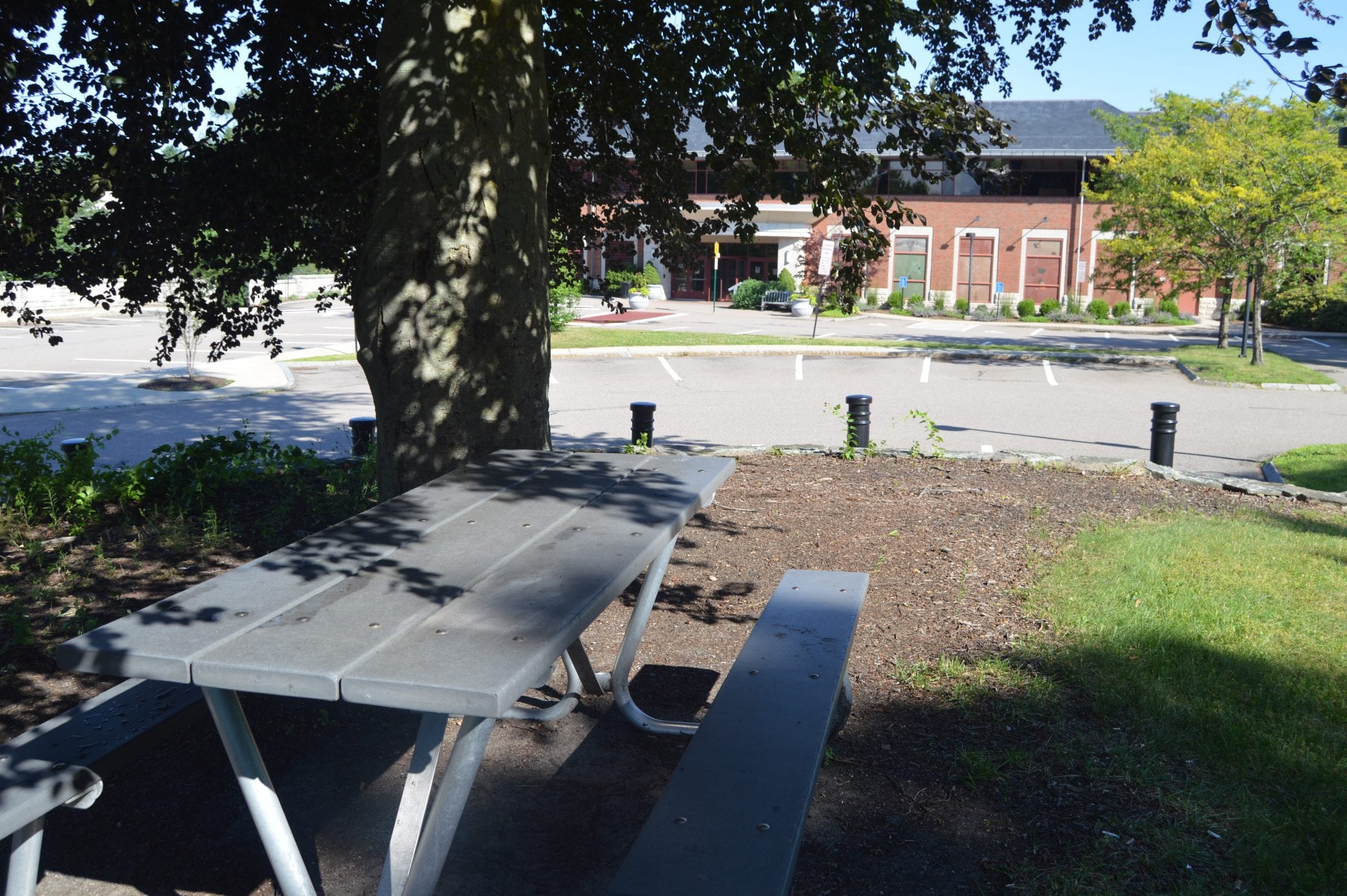 Wellesley Free Library picnic table