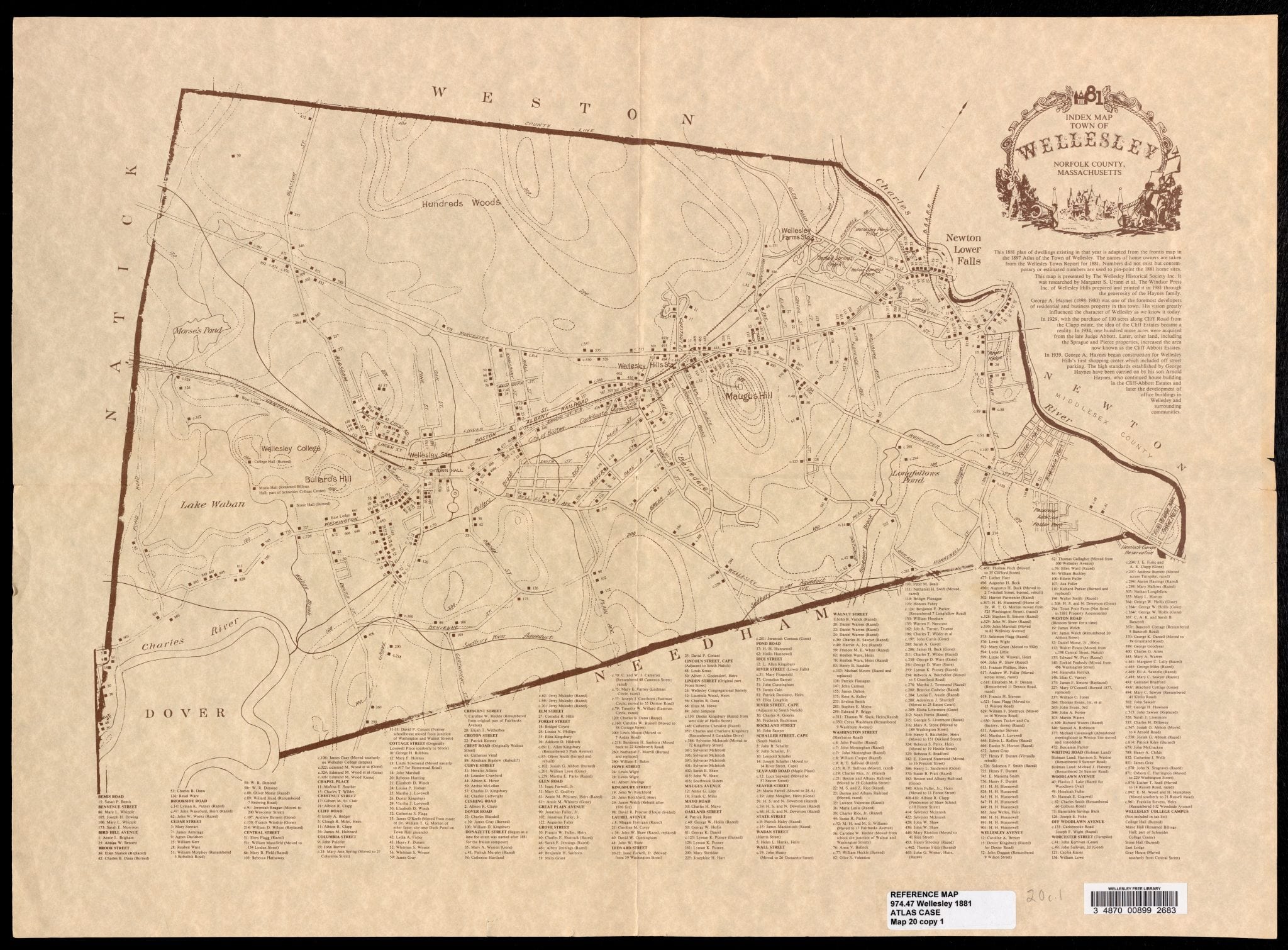 Wellesley map