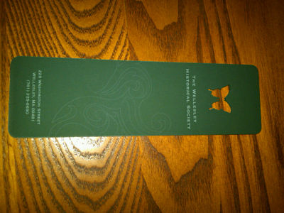 Wellesley Historical Society bookmark