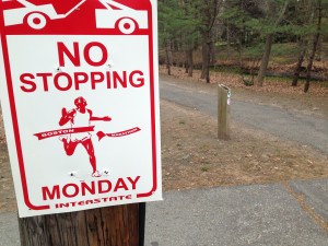 no stopping marathon sign