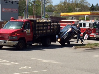 car accident at dunkin donuts east
