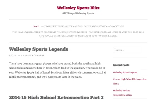 wellesley sports blitz