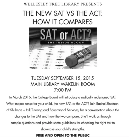sat act wellesley free library