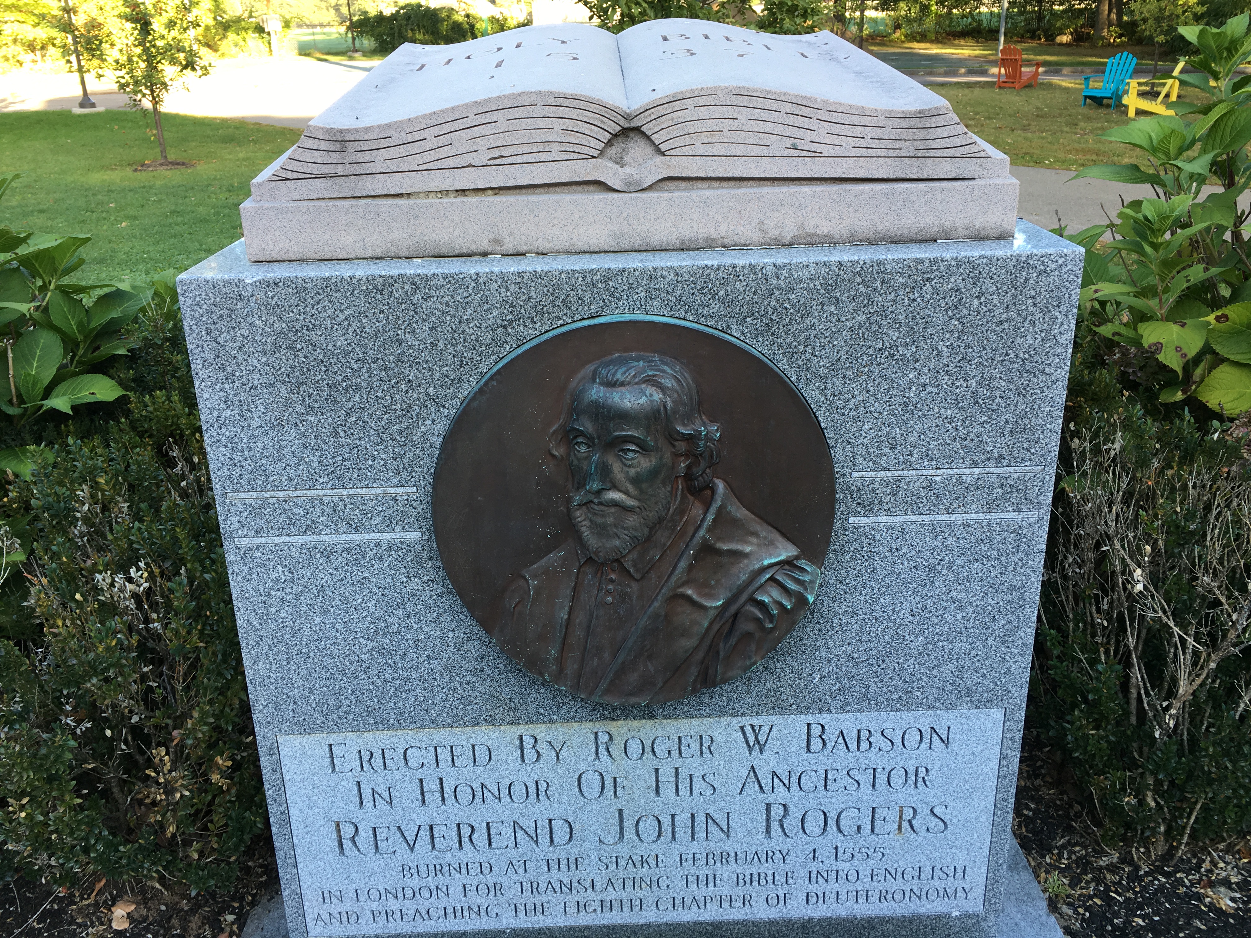 roger babson rock bible burned at stake wellesley