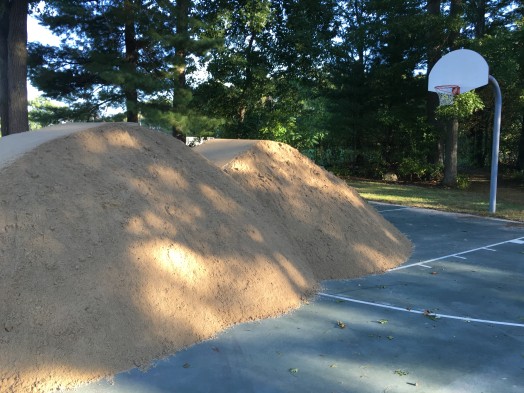 babson dirt pile basketball court wellesley