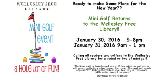 Wellesley Free Library mini golf