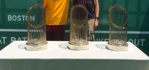 Red Sox world series trophies