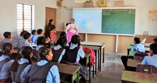 Emotional health program being implemented at a Bengeri high school in India