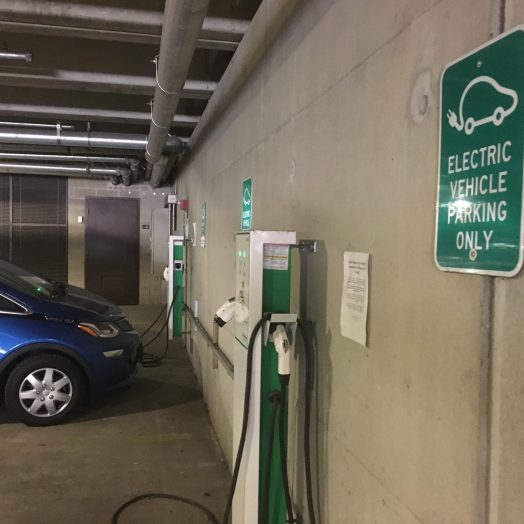 Wellesley College garage charging stations