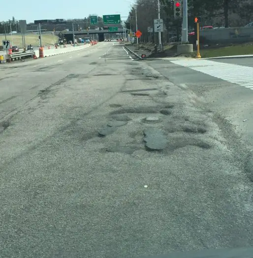 potholes on route 9 east