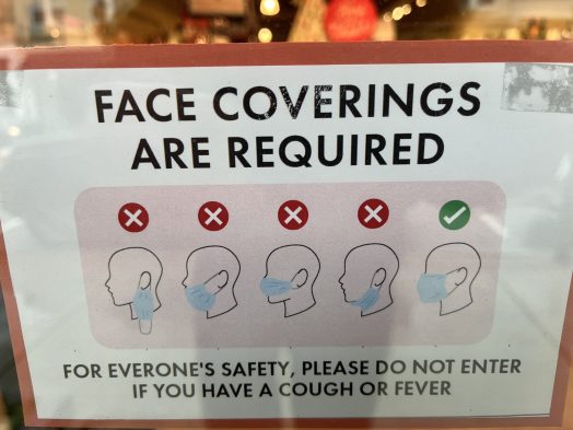 covid mask sign