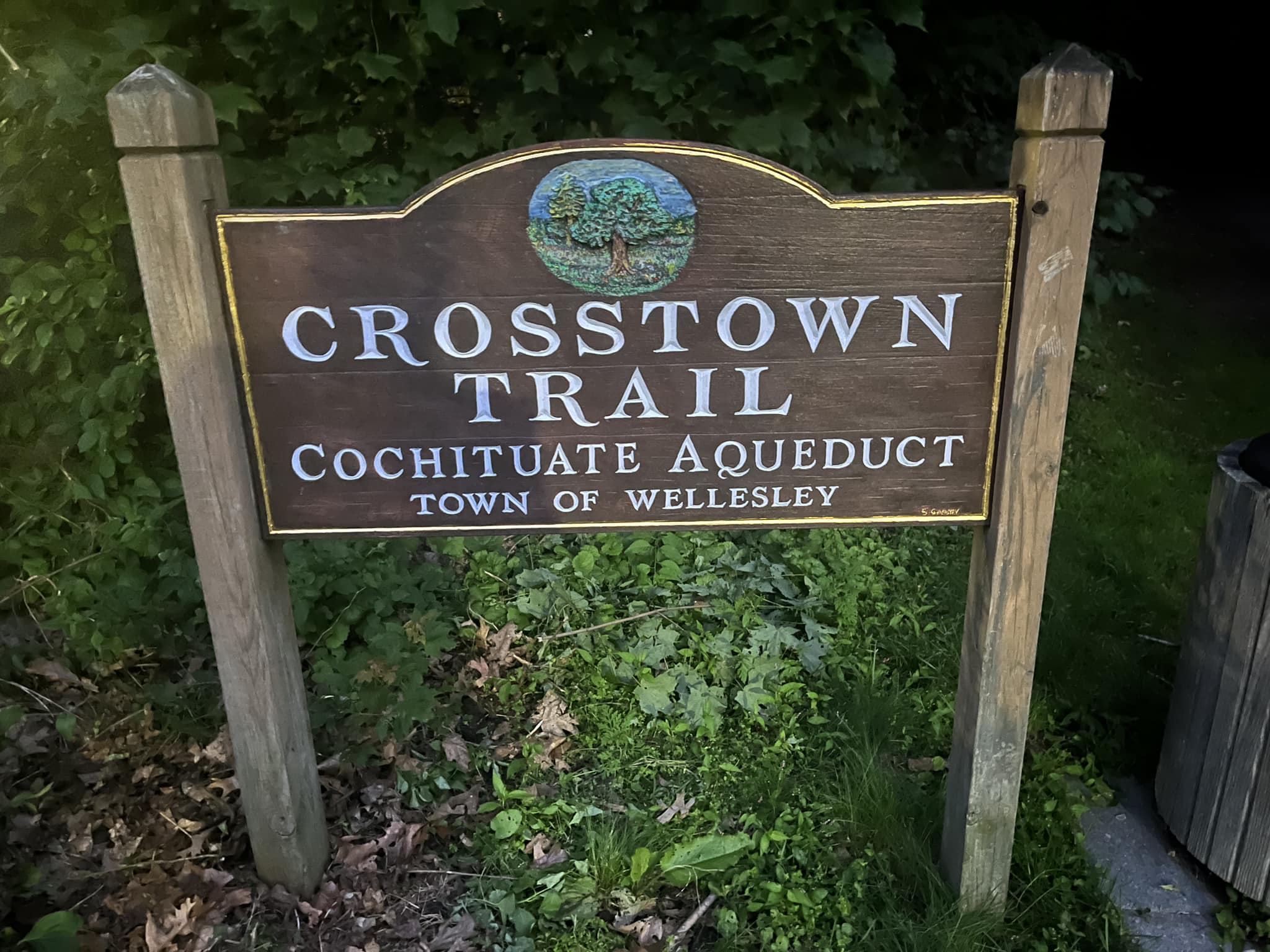 crosstown trail sign