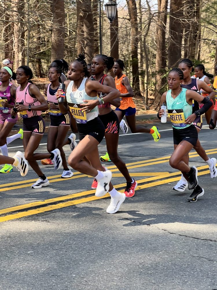 Elite Boston Marathon runners (Photo by Jim Speros)