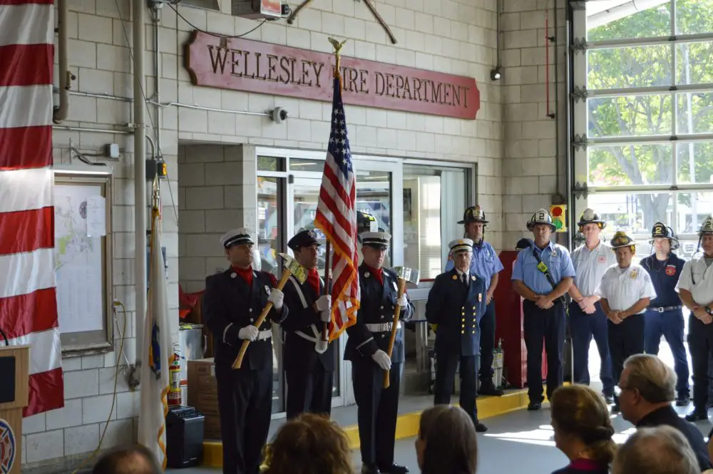 Firefighters at 9/11 ceremony