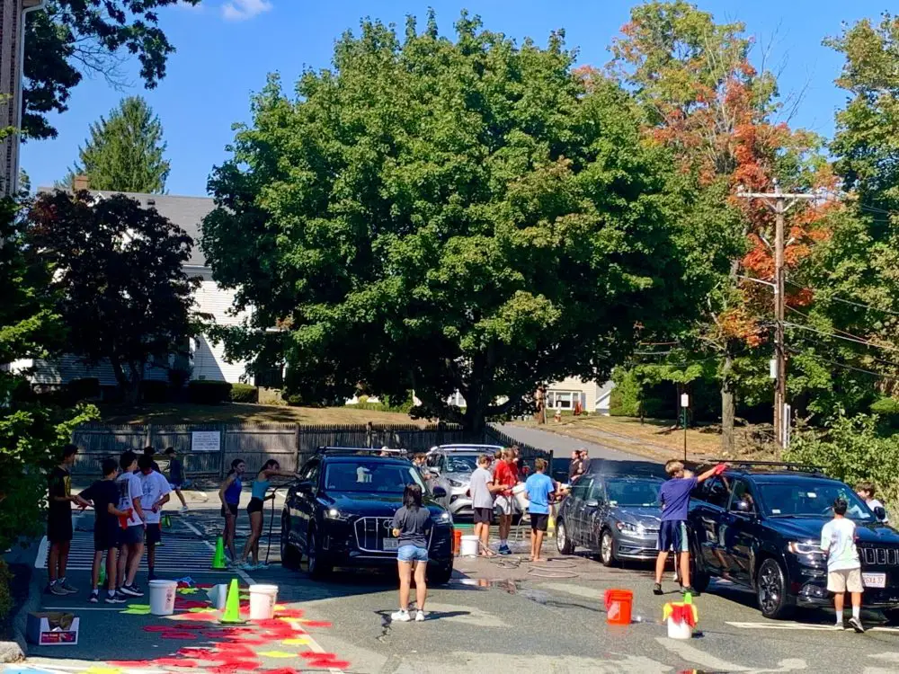 Wellesley Cross Country team car wash