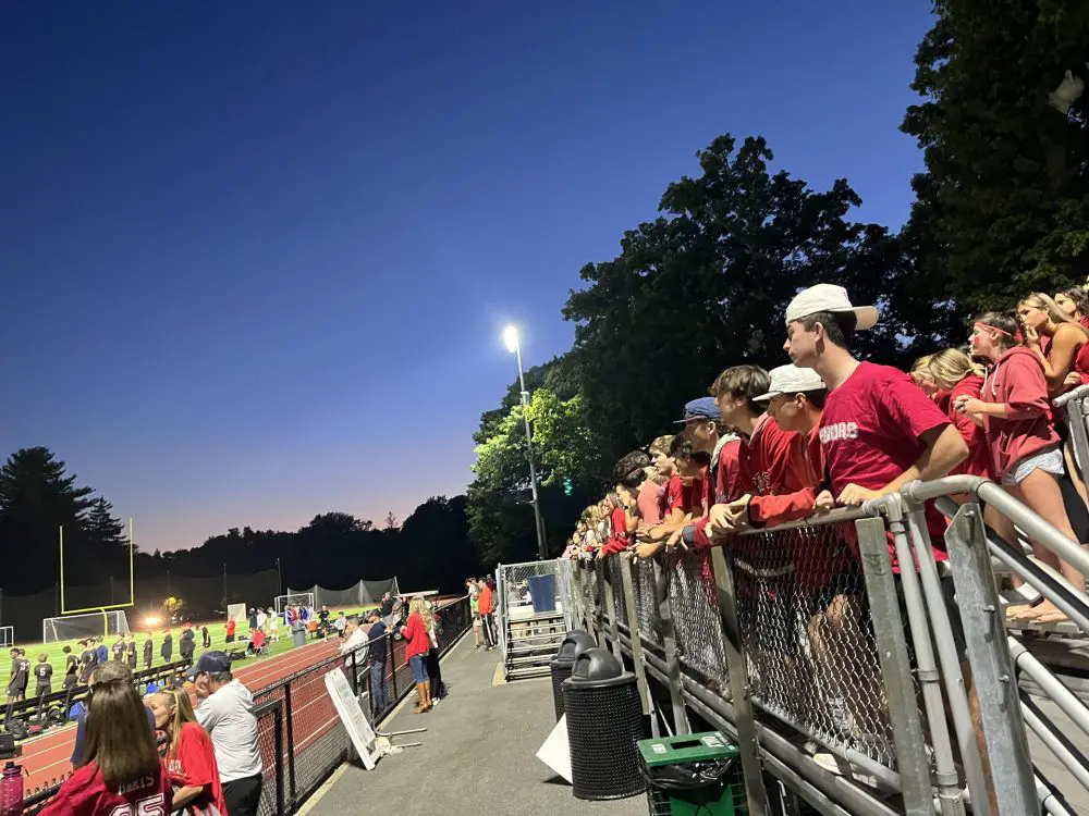 Wellesley boys soccer under the lights