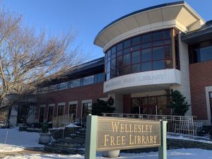 Wellesley Free Library, winter 2024