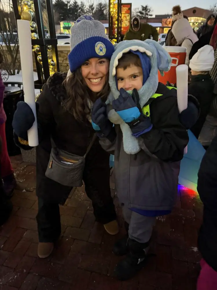 Menorah lighting, Linden Square, Wellesley