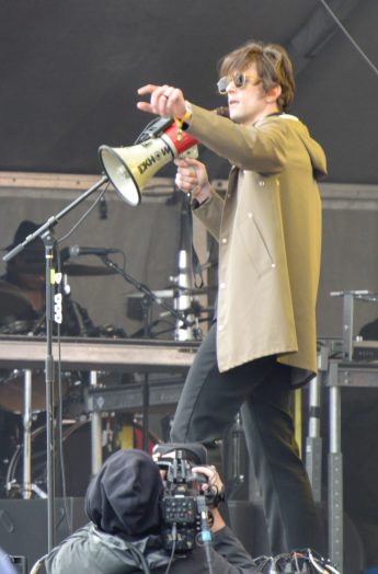 Dallon Weekes of IDKHOW with megaphone