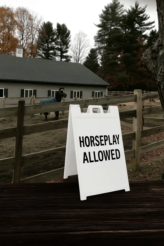 Horseplay allowed