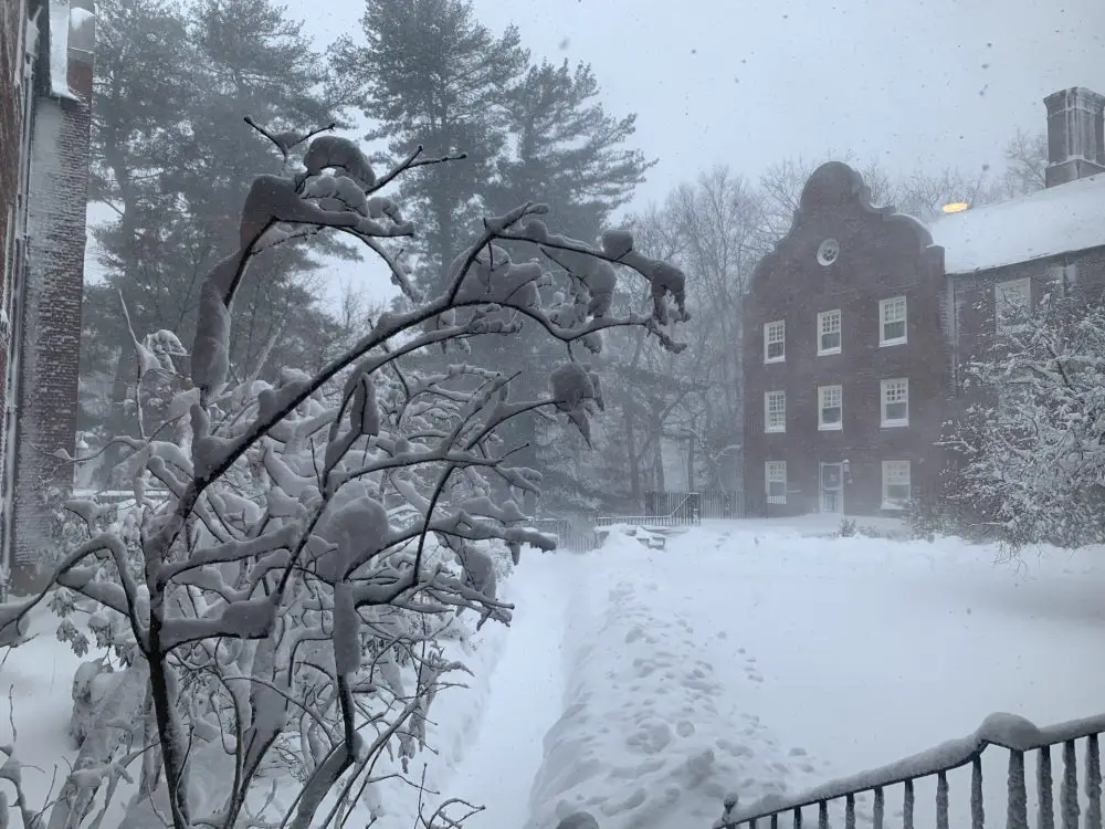 blizzard at Wellesley College