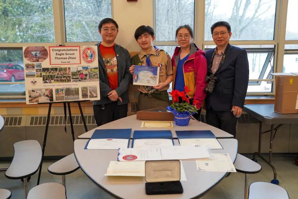 Wellesley Boy Scouts, Thomas Zhou and his family